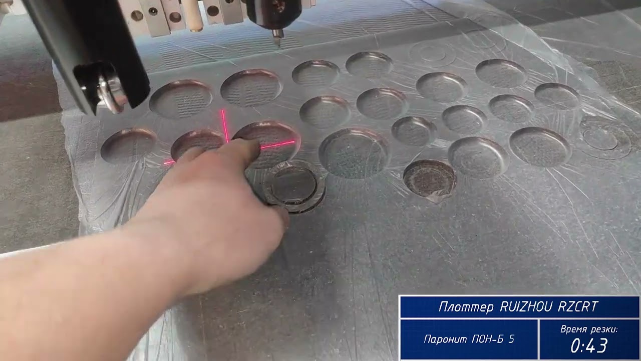 Плоттер Ruizhou RZCRT режет паронит-5мм